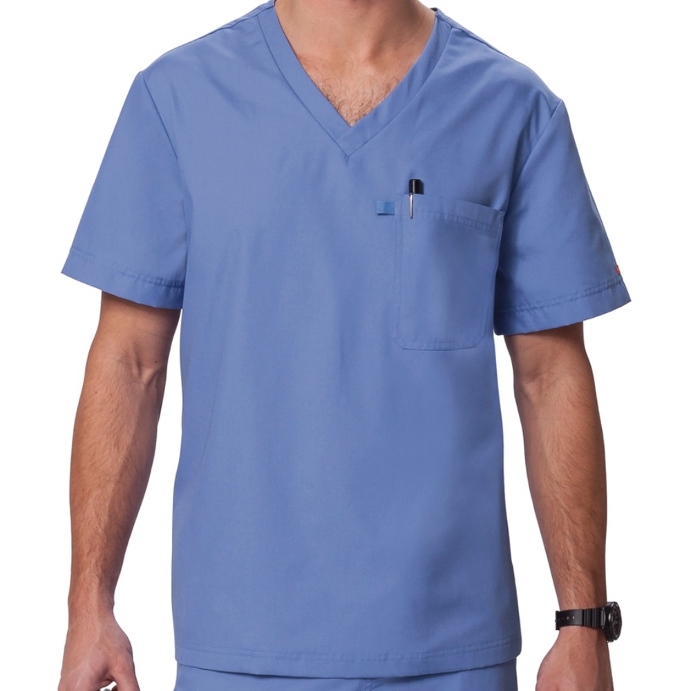 Men's Orange Standard Medical Scrub Top CEIL